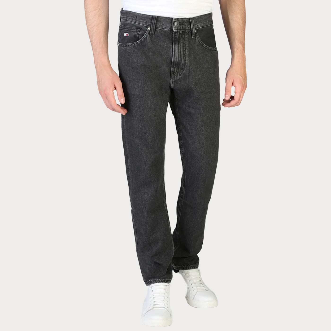 Мъжки класически дънки Tommy Jeans, 100% памук в черен цвят