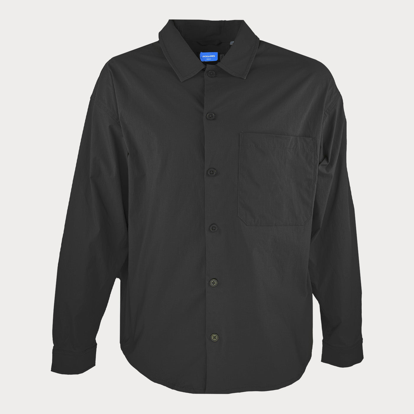 Мъжка черна риза Jack&Jones Originals Oversized