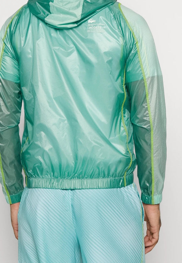 Мъжко зелено яке Lacoste от полиамид