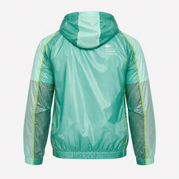 Мъжко зелено яке Lacoste от полиамид