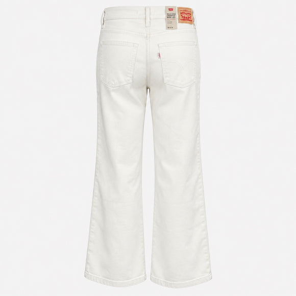 Дамски бели дънки с широки крачоли Levis