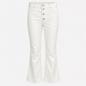 Дамски бели дънки с широки крачоли Levis