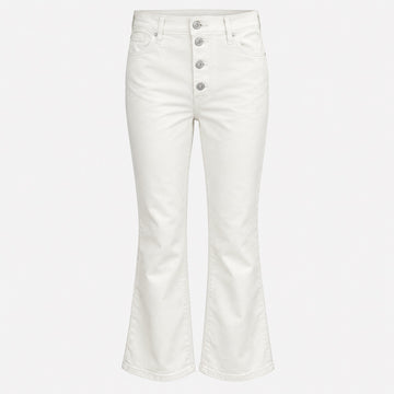 Дамски бели дънки с широки крачоли Levis