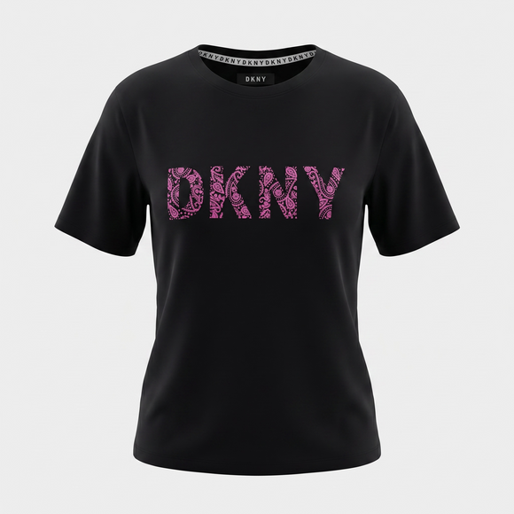 Горнище на пижама с къси ръкави DKNY