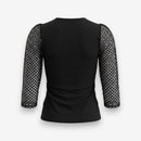 Дамска блуза Vero Moda с дантелени ръкави-2