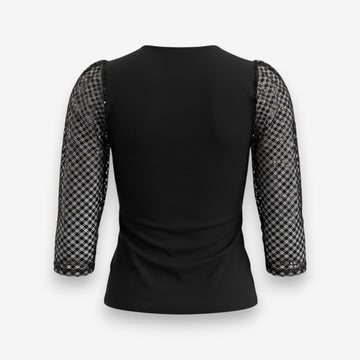 Дамска блуза Vero Moda с дантелени ръкави - 0