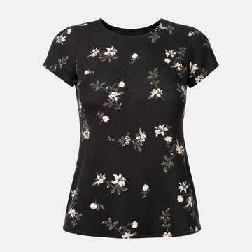 Vero Moda дамска тениска черна на цветя