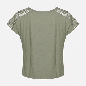 Дамска тениска Vero Moda в зелен цвят - 0