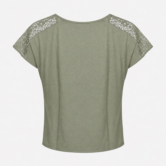 Дамска тениска Vero Moda в зелен цвят