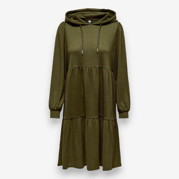 JDY дамска рокля с качулка в Khaki