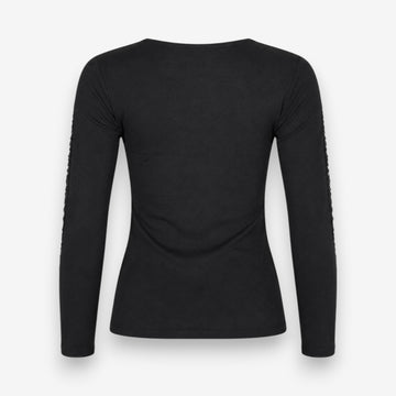 Дамска блуза Vero Moda с дантела, черна - 0