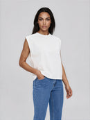 Дамски бял памучен топ Vero Moda-2
