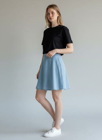 Дамска пола Vero Moda в синьо - 0