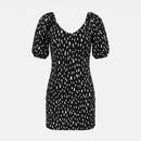 Черна дамска рокля Vero Moda с пъстри акценти