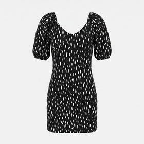 Черна дамска рокля Vero Moda с пъстри акценти