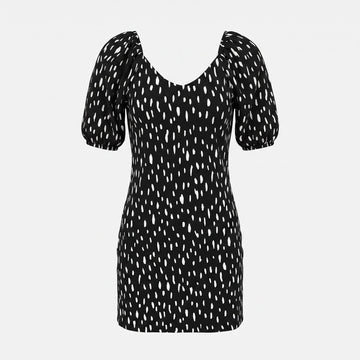 Черна дамска рокля Vero Moda с пъстри акценти