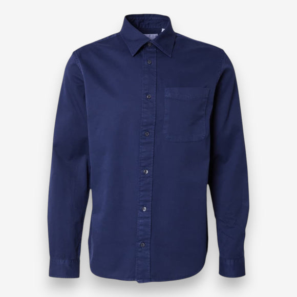 Мъжка риза Jack & Jones, синя, 100% памук