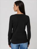 Дамски пуловер Guess в черен цвят-4
