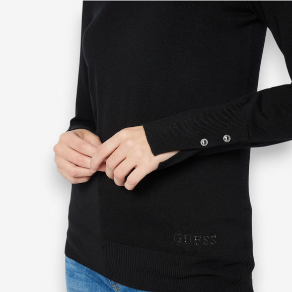 Дамски пуловер Guess в черен цвят