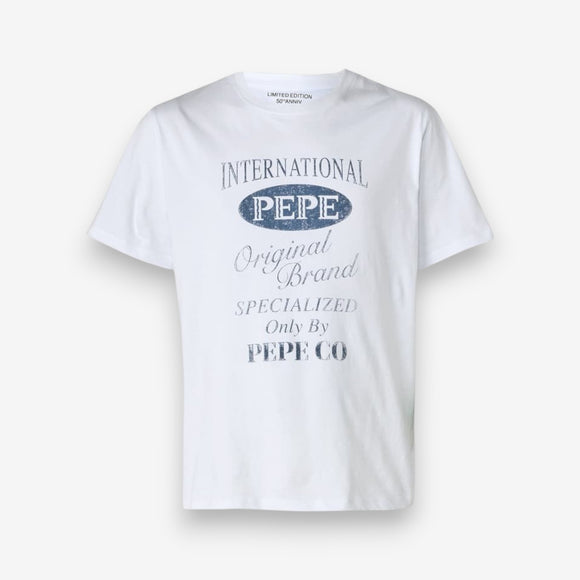 Мъжка тениска Pepe Jeans в бяло
