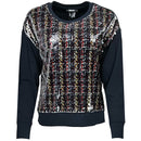 damska bluza s dylyg rukav i pajeti DKNY