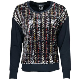 damska bluza s dylyg rukav i pajeti DKNY