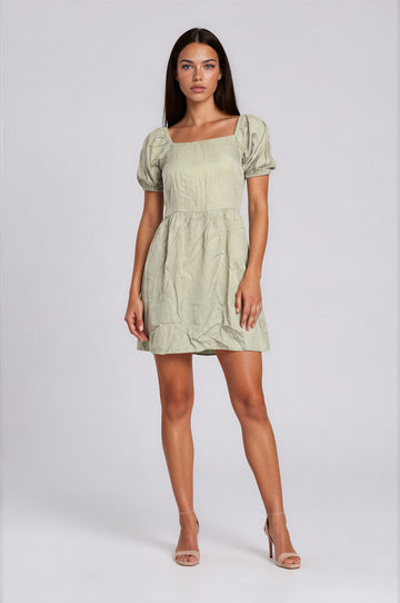 Дамска рокля Vero Moda PETIT в зелен цвят - 0