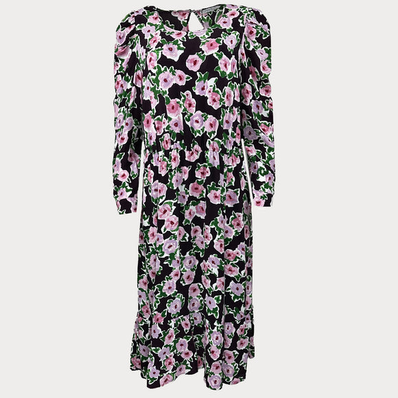 Дамска дълга рокля Mango, дълги ръкави, в лилав цвят, размер L. 