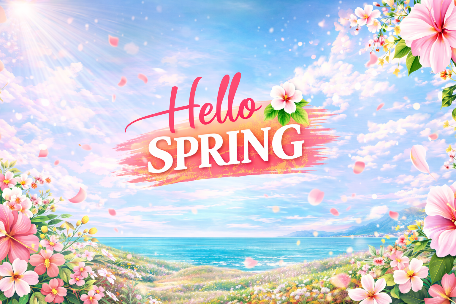 Banner hello spring