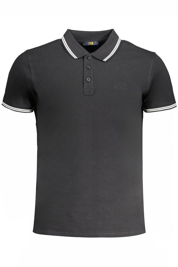 Мъжка тениска Polo Cavalli Class, черна