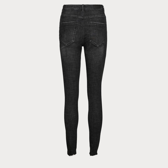 Черни дамски дънки с висока талия Vero Moda