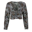 Дамска къса блуза Vero Moda с флорален десен-2