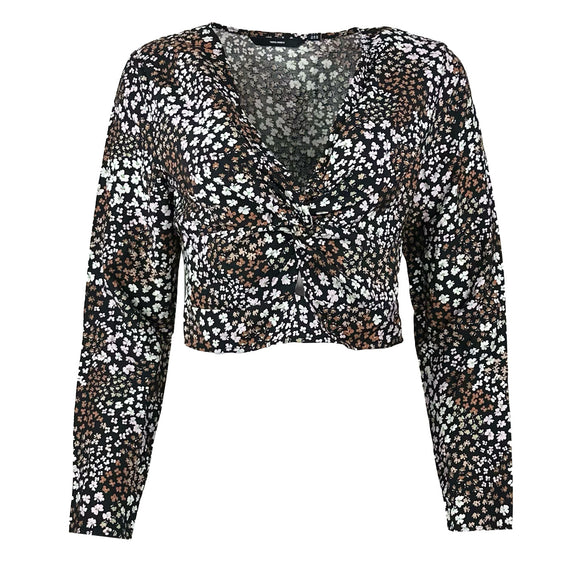 Дамска къса блуза Vero Moda с флорален десен