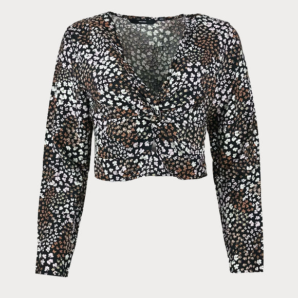 Дамска къса блуза Vero Moda с флорален десен