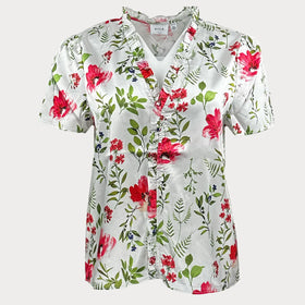 Дамска бяла риза с къс ръкав VILA