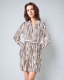 Дамска къса рокля с дълъг ръкав PIECES-3