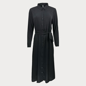 Дамска черна рокля тип риза JDY