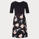 Дамска черна рокля Comma-2