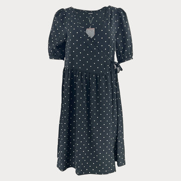 Дамскa къса рокля с тип прегърни ме с V образно деколте