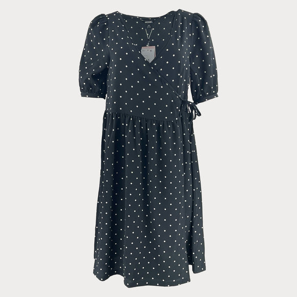 Дамскa къса рокля с тип прегърни ме с V образно деколте