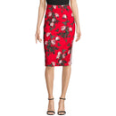 Дамска вталена пола HUGO в червено-4