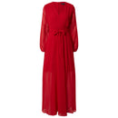 Дамска червена рокля Comma-2