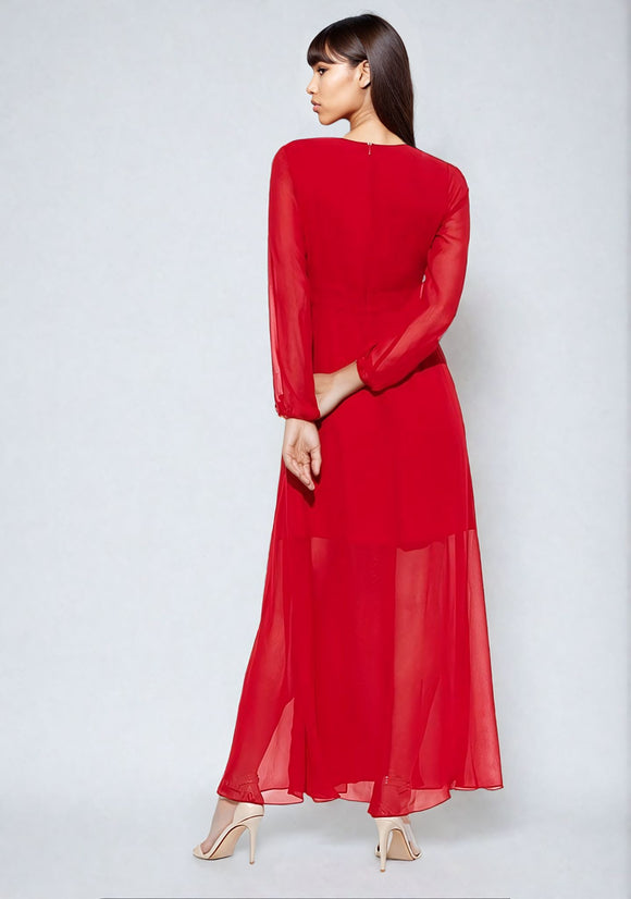 Дамска червена рокля Comma