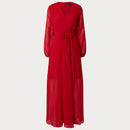 Дамска червена рокля Comma-1