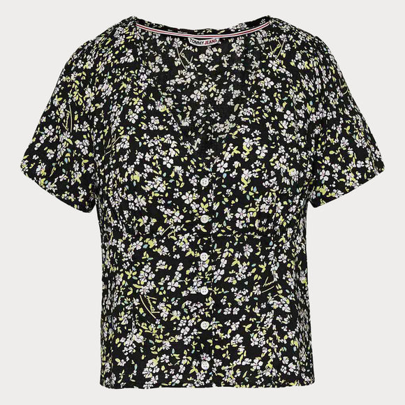 Дамска флорална риза с къс ръкав Tommy Jeans