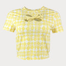 Дамска жълта къса тениска Noisy May-1