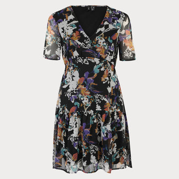Дамска къса рокля Vero Moda с флорален десен