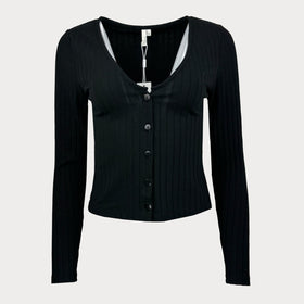 Дамска черна жилетка NLY Trend