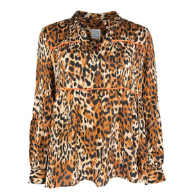 Дамска елегантна блуза с животински десен - 0