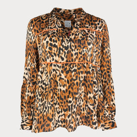 Дамска елегантна блуза с животински десен